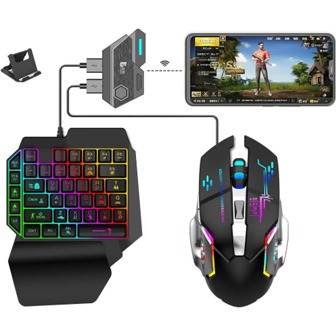 5-in-1 mobile gaming keyboard and mouse converter kit